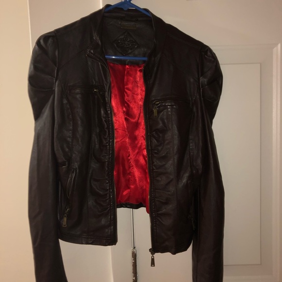 Dark Brown leather jacket - Picture 1 of 4
